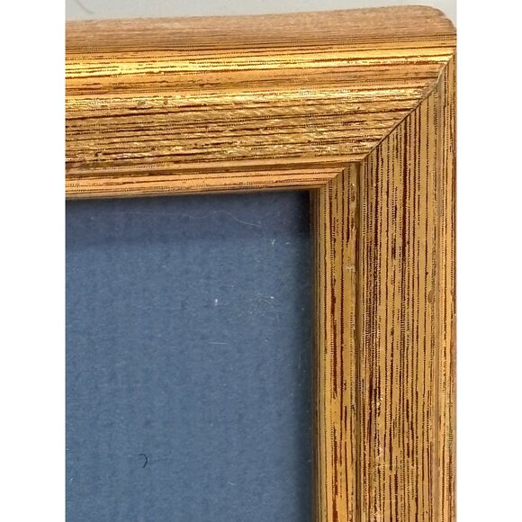 Framed Hummingbird & Flowers Print Artwork Embossed paper In Gold Wooden Frame 1 - Picture 8 of 12